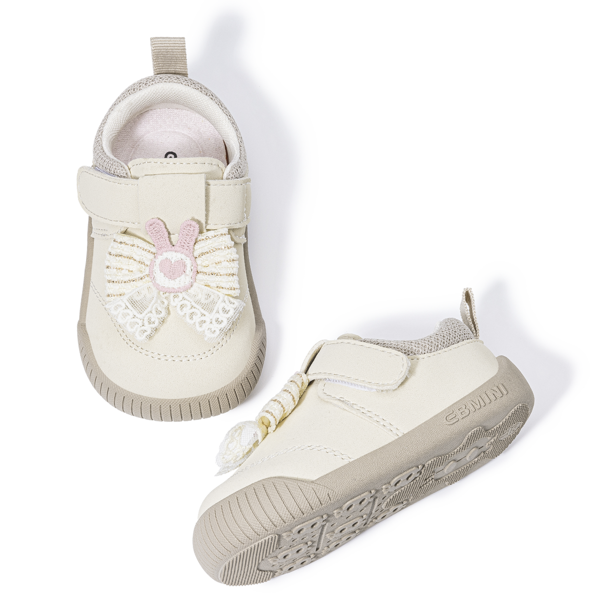 Mulberry - Barefoot Bunny Bow Sneaker - Toddler Girls