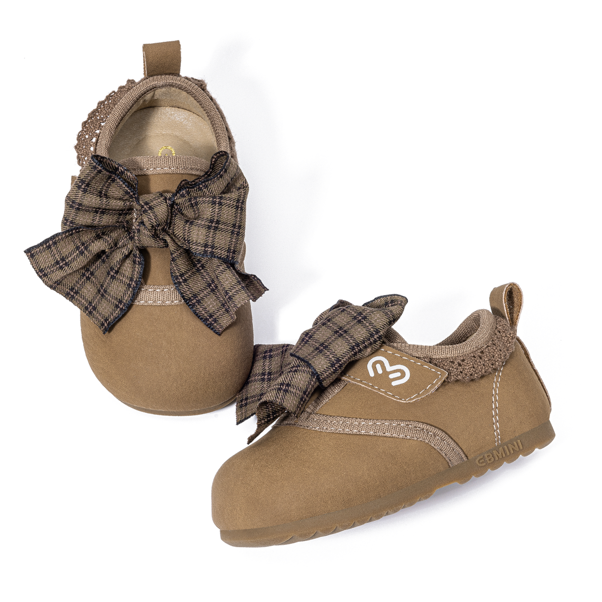 Puffkin - Barefoot Bow Sneaker Soft Sole - Toddler Girls