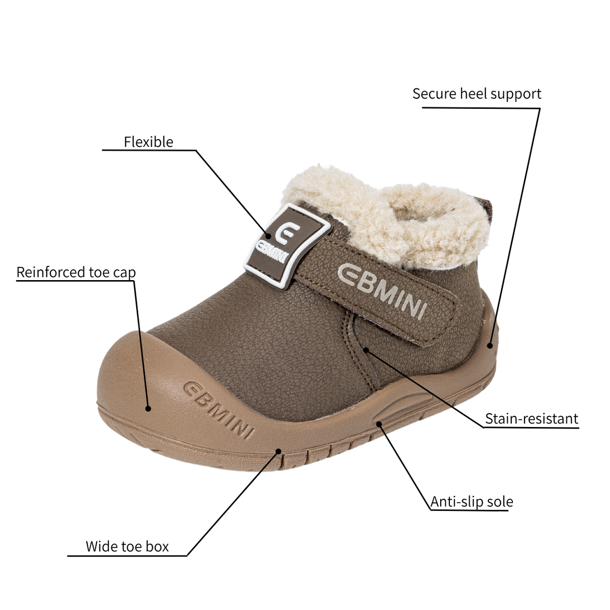 Pinecone - Barefoot Fleece Boot Warm - Toddler Boys Girls