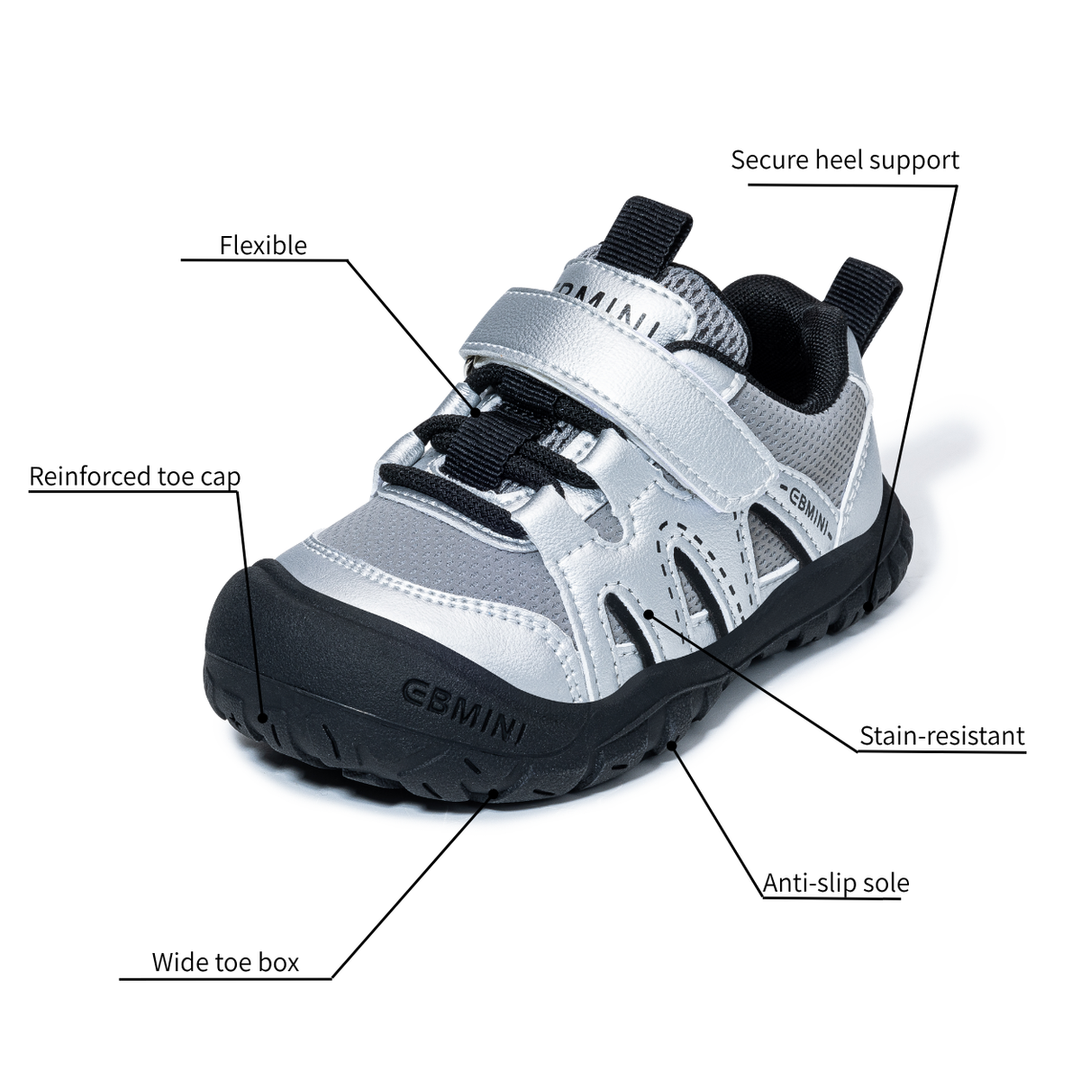 Sienna - Barefoot Sport Sneaker Wide Toe Box - Toddler Boys Girls