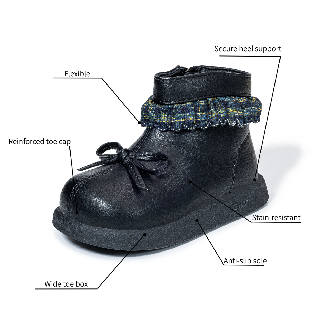 Meadow - Barefoot Ankle Boot Wide Toe - Toddler Girls