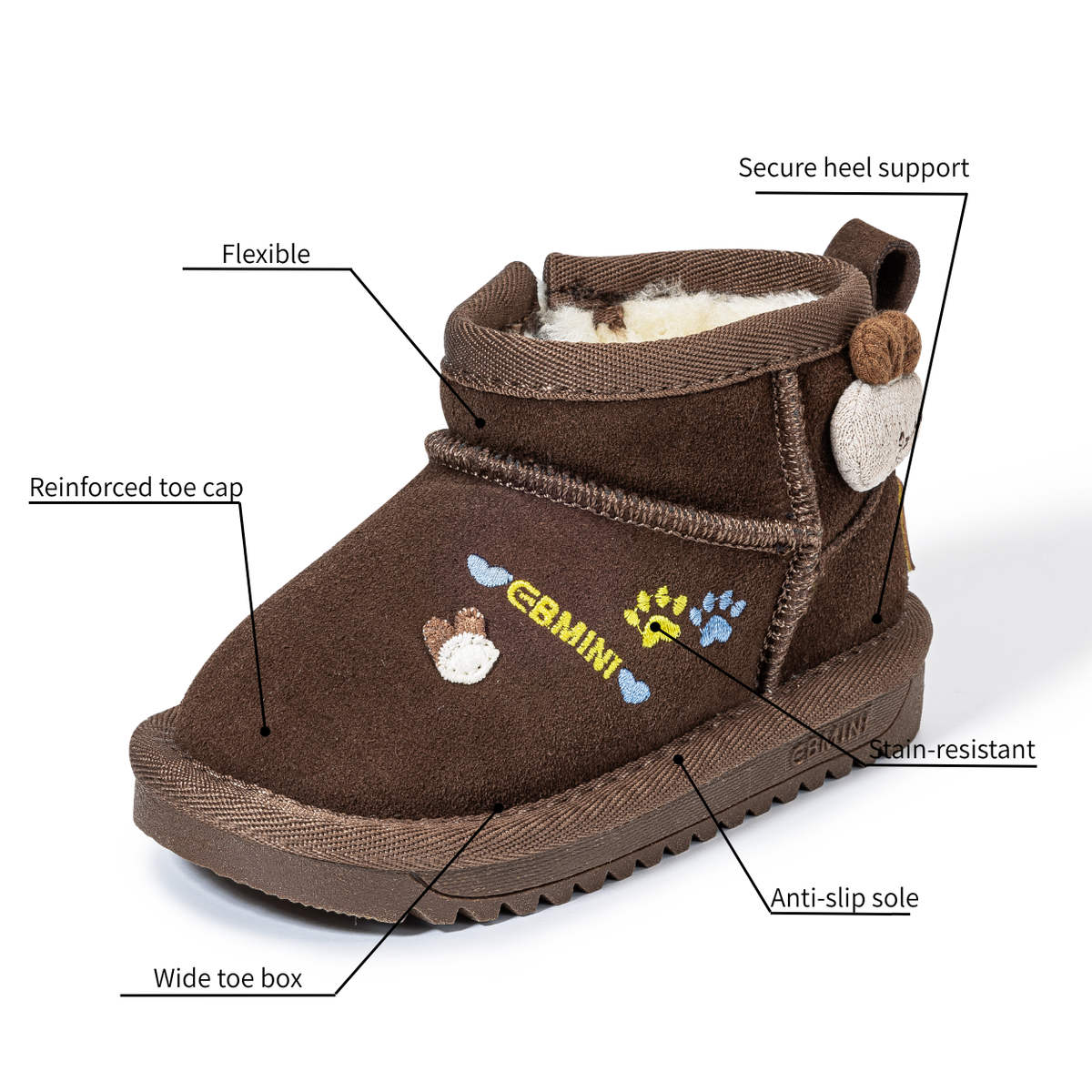 Sugarplum - Barefoot Cozy Ankle Boot - Toddler Boys Girls