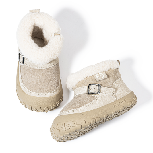 Sundown - Barefoot Shearling Boot Wide Toe - Toddler Girls Boys