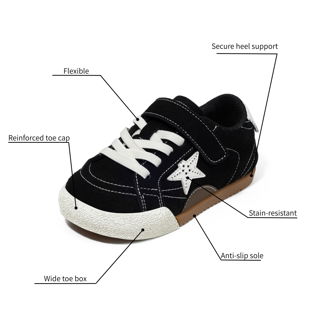 Flint - Barefoot Wide Toe Sneaker - Toddler Boys Girls