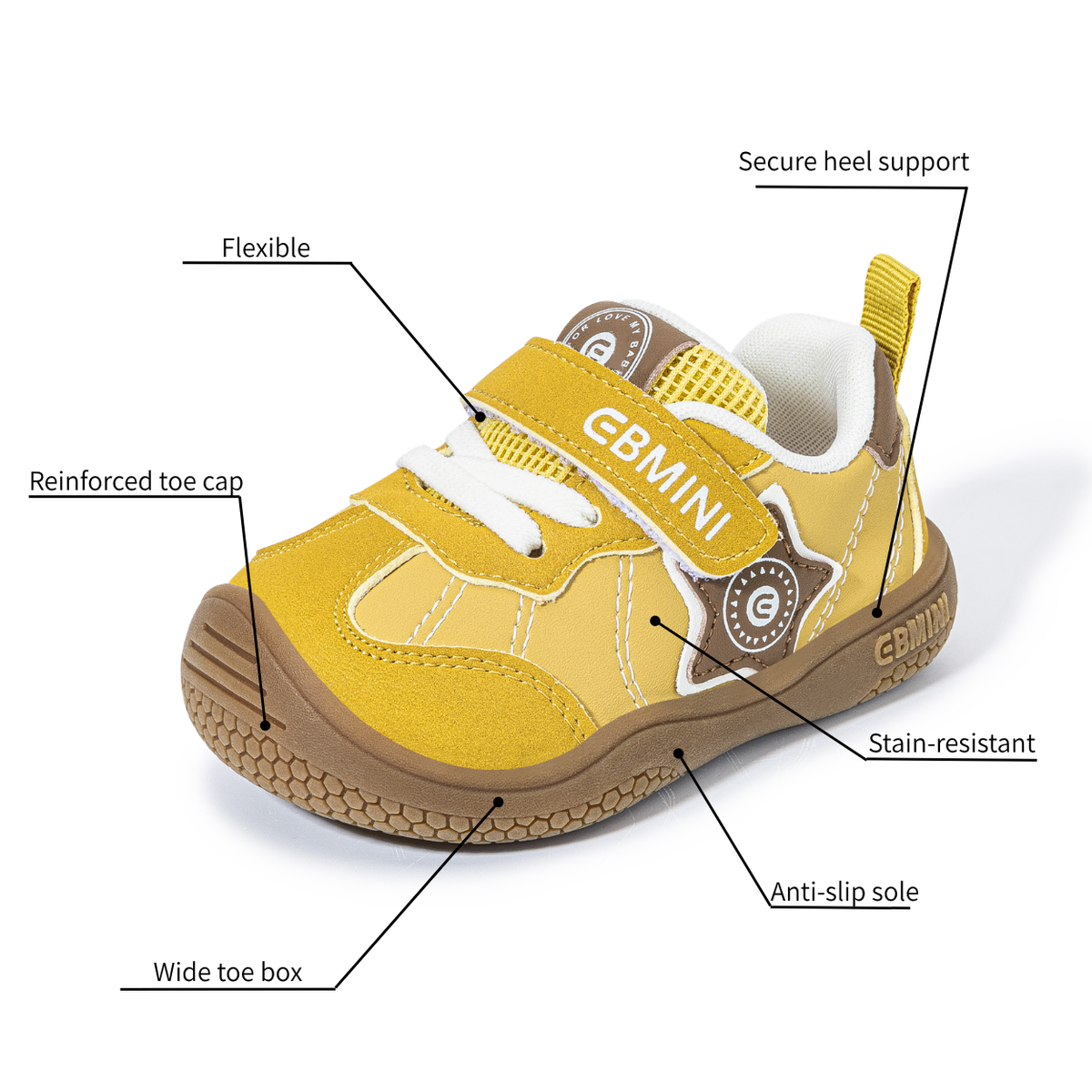 Walnut - Barefoot Wide Toe Sneaker - Toddler Boys Girls