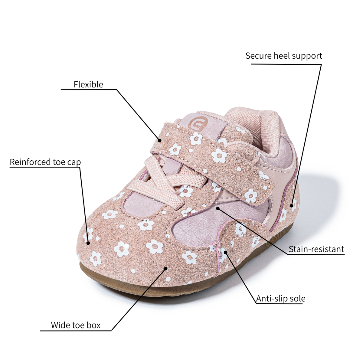 Sugarplum - Barefoot Floral Canvas Sneaker - Toddler Boys Girls