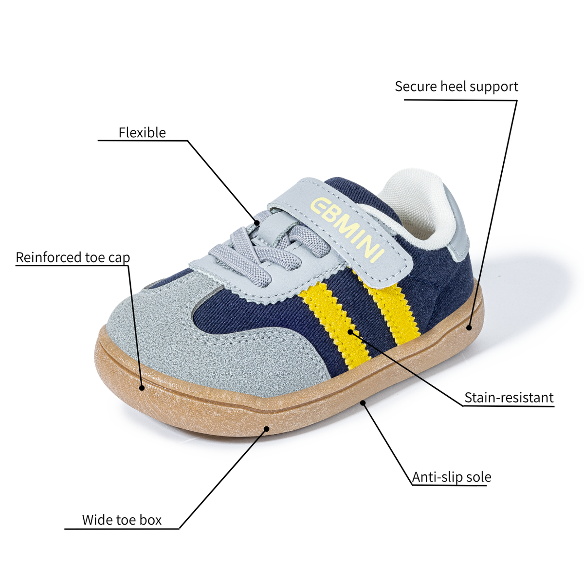 Blossom - Barefoot Wide Toe Sneaker - Toddler Boys Girls