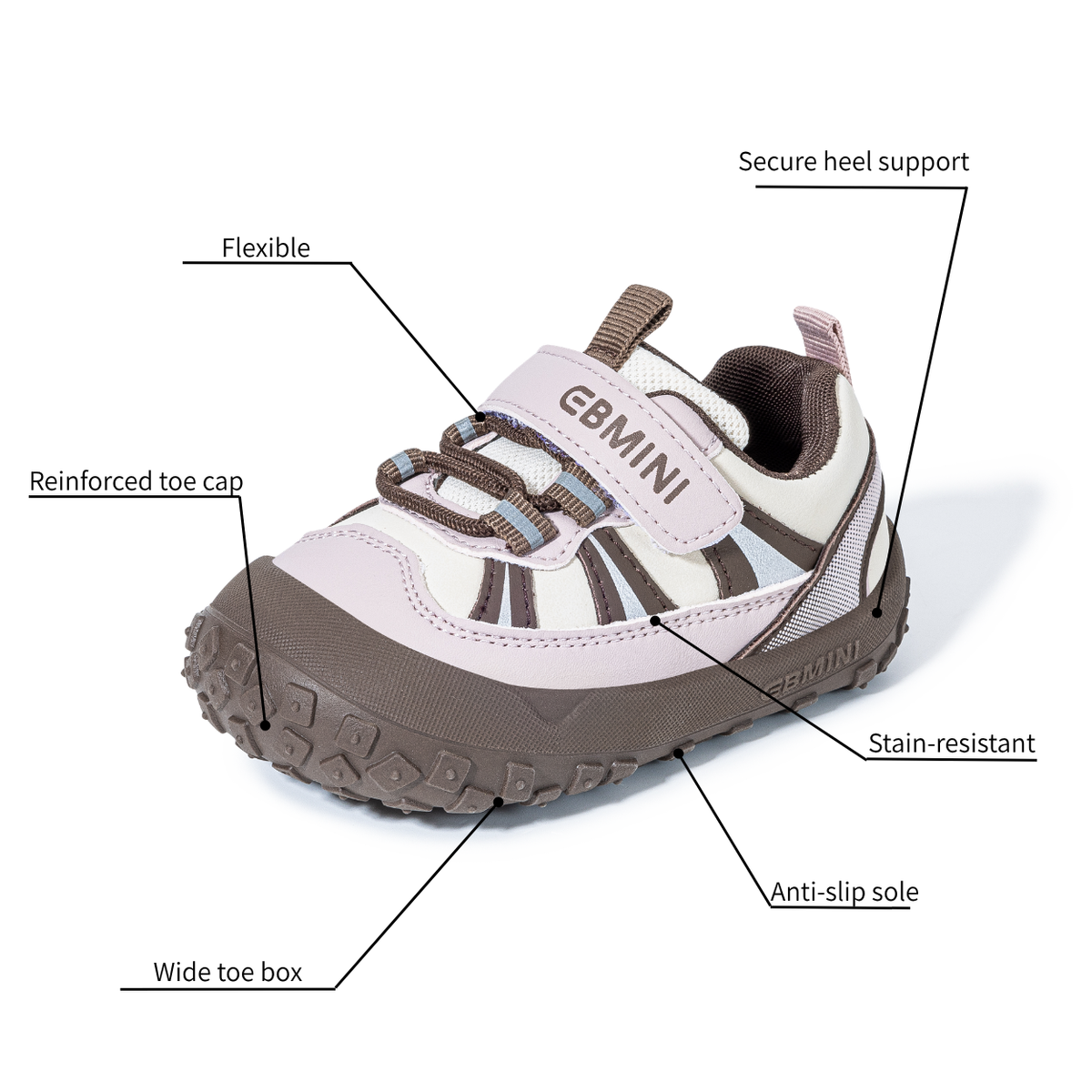 Chestnut - Barefoot Wide Toe Sneaker - Toddler Boys Girls