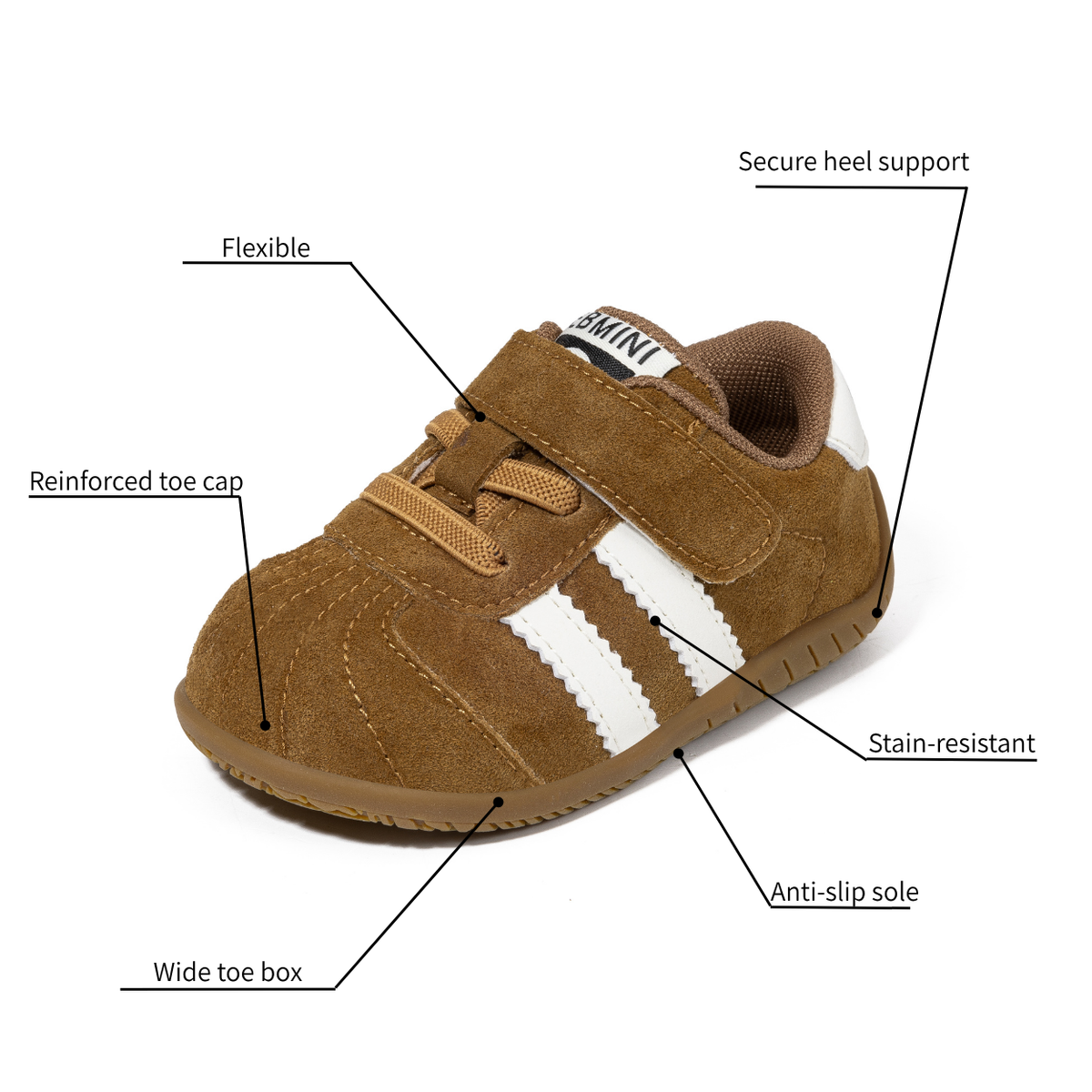 Marigold - Barefoot Retro Suede Sneaker - Toddler Boys Girls