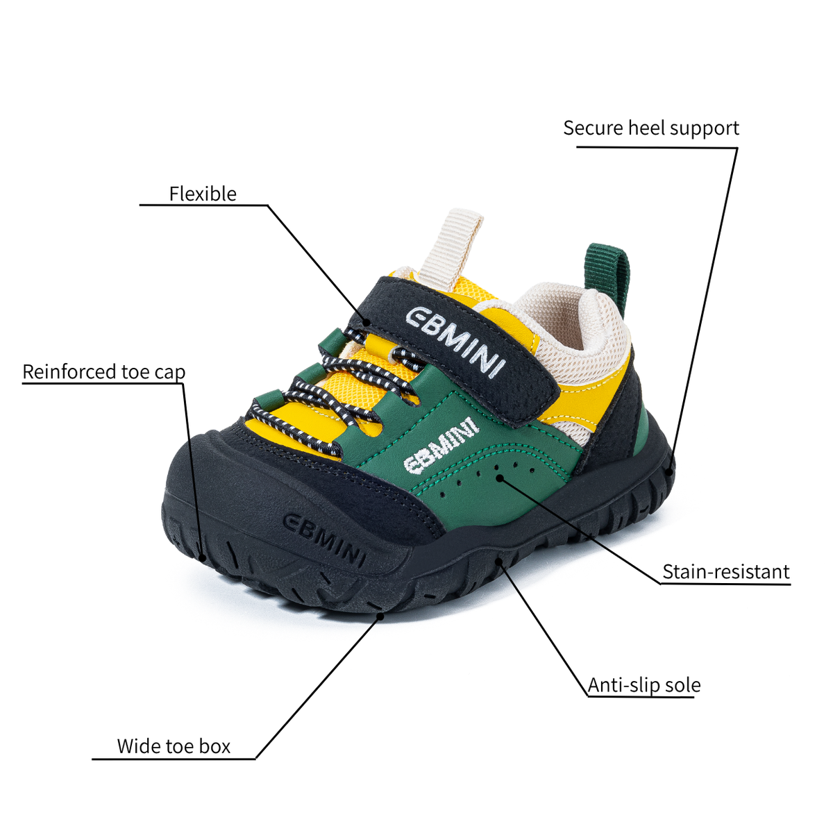 Biscuitkin - Barefoot Wide Toe Sneaker - Toddler Boys Girls