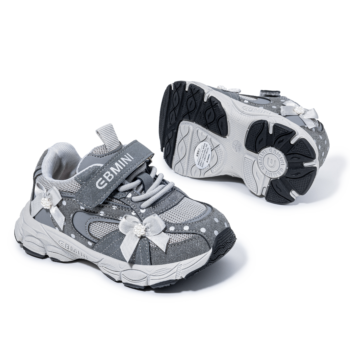 Dew - Barefoot Mesh Sneaker Bow Detail - Toddler Girls