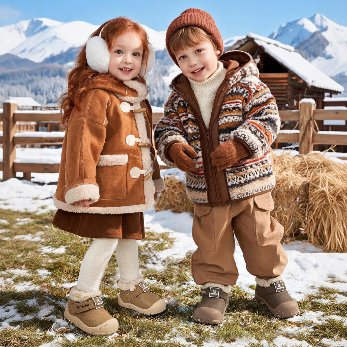 Pinecone - Barefoot Fleece Boot Warm - Toddler Boys Girls