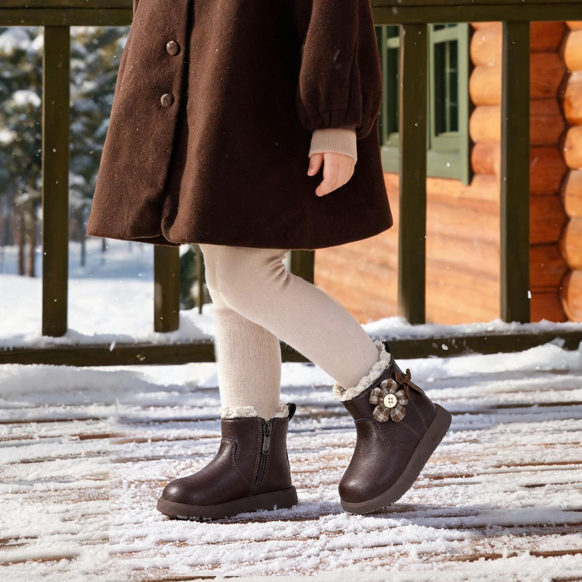 Willow - Barefoot Ruffle Boot Wide Toe - Toddler Girls
