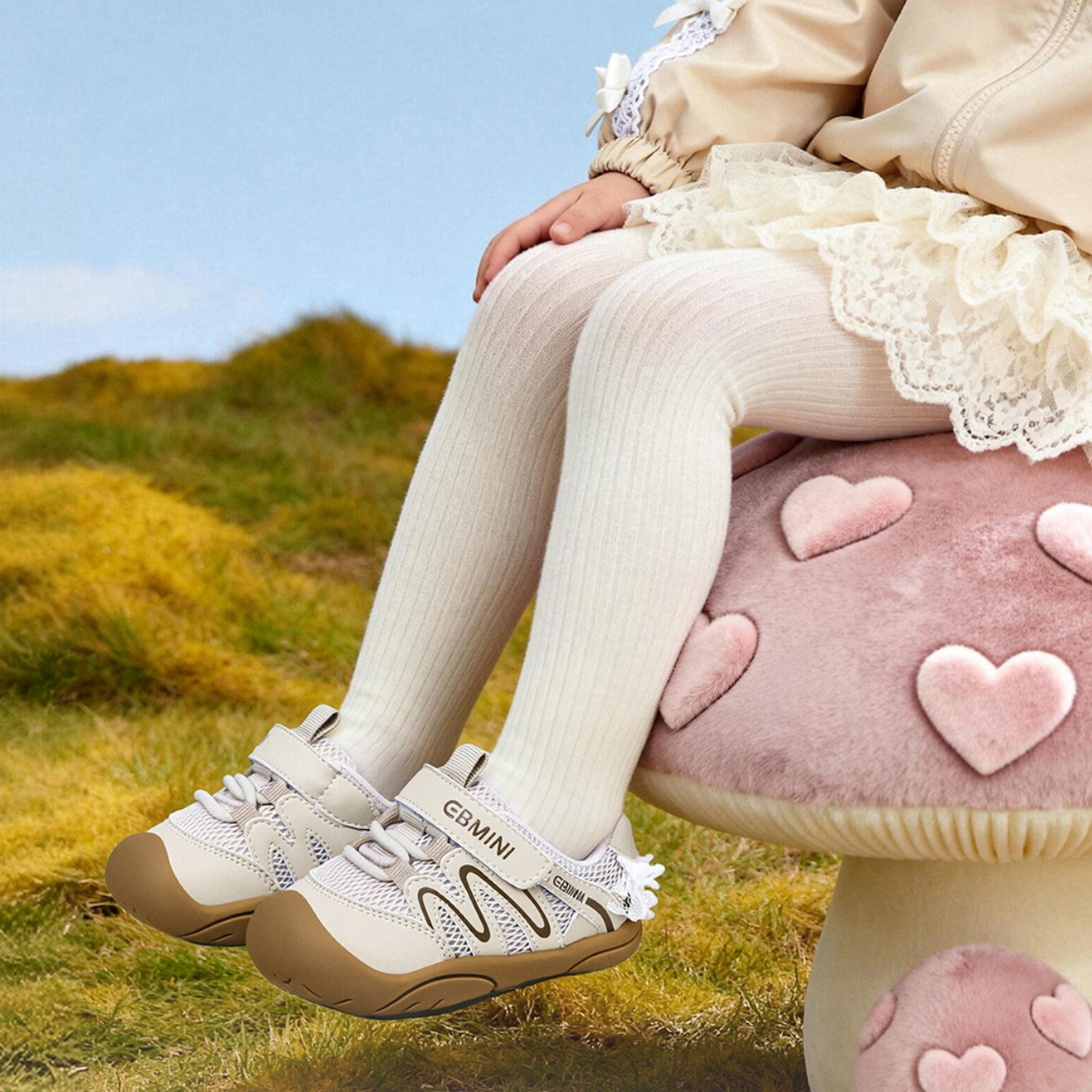Twirl - Barefoot Mesh Lace Sneaker - Toddler Girls