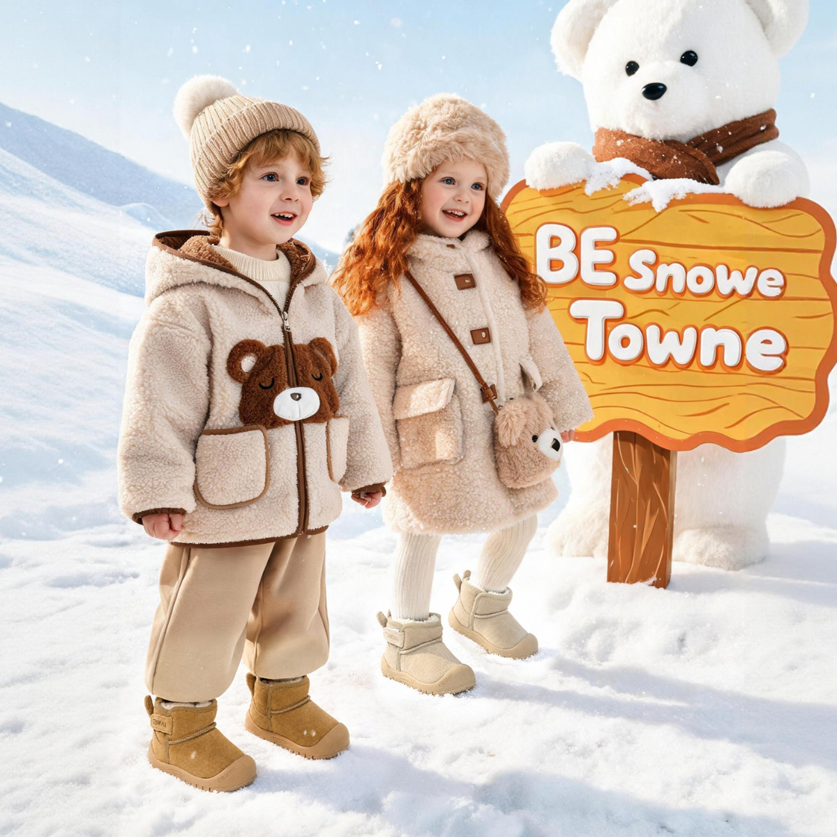 Cobble - Barefoot Fur Winter Boot - Toddler Boys Girls