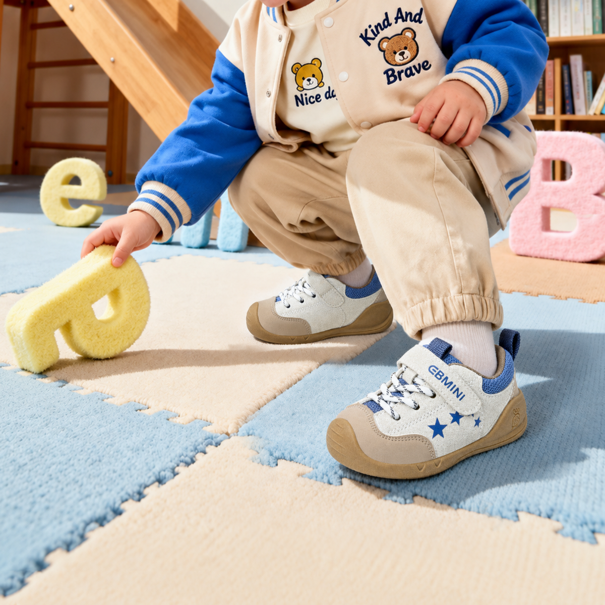 Sesame - Barefoot Wide Toe Sneaker - Toddler Boys Girls