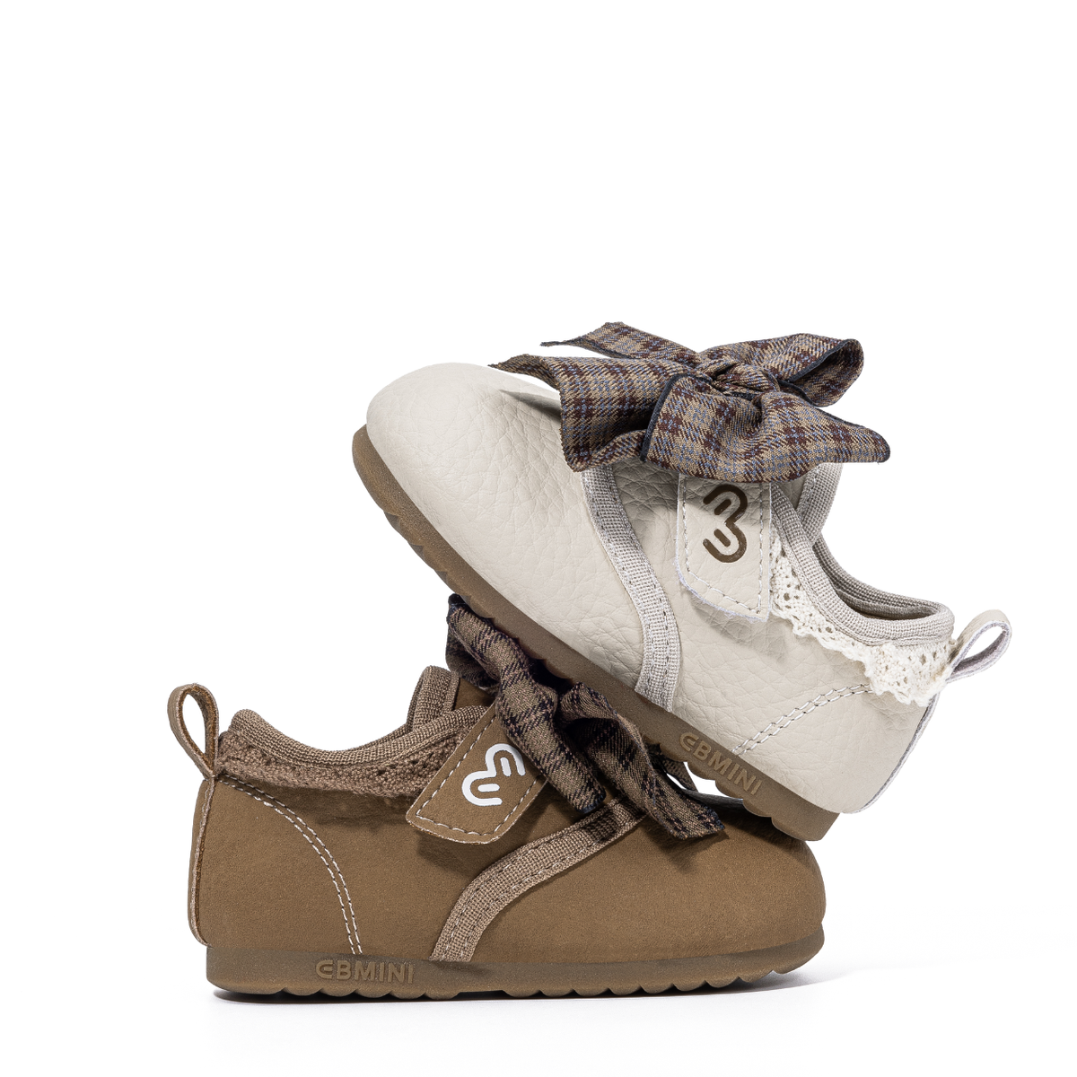 Puffkin - Barefoot Bow Sneaker Soft Sole - Toddler Girls