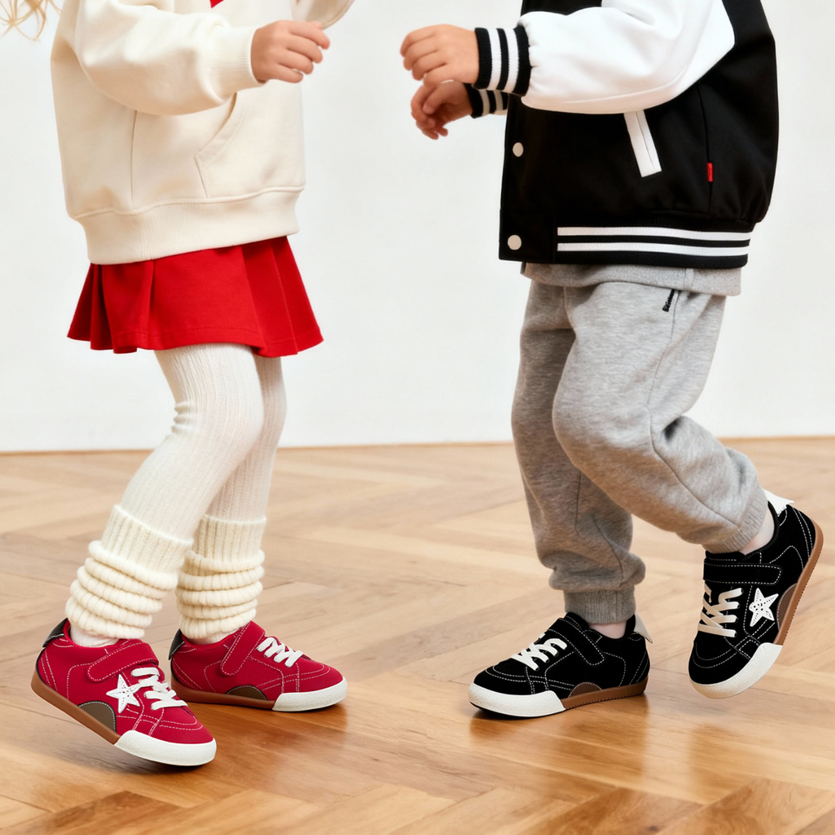 Coral - Barefoot Wide Toe Sneaker - Toddler Boys Girls