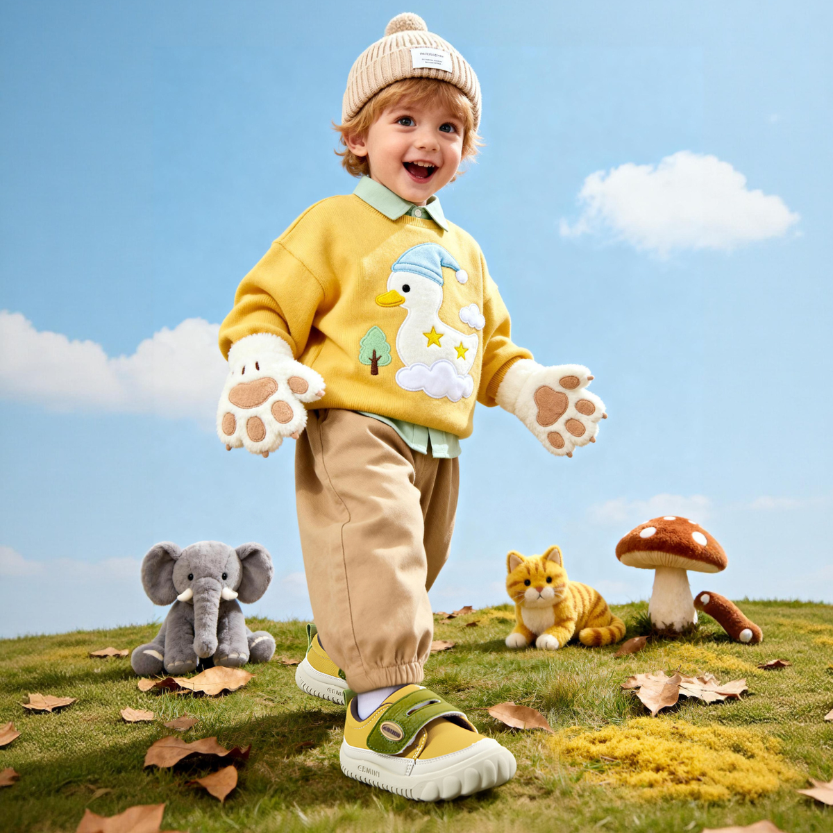 Butterscotch - Barefoot Wide Toe Sneaker - Toddler Boys Girls