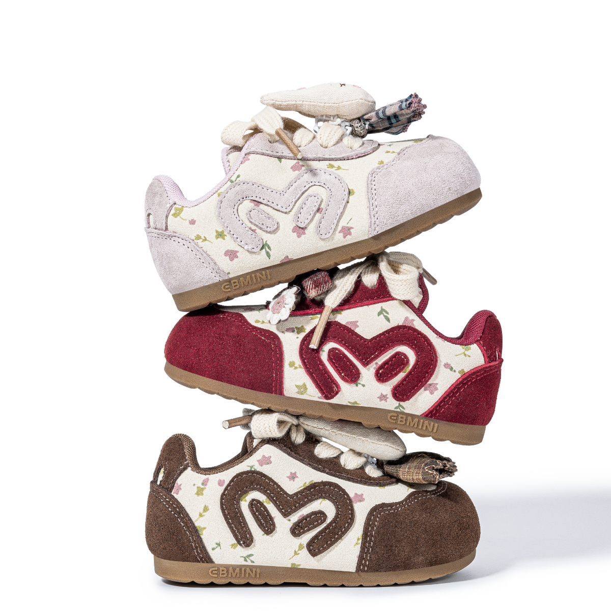 Skippykin - Barefoot Wide Toe Floral Sneaker - Toddler Girls Boys