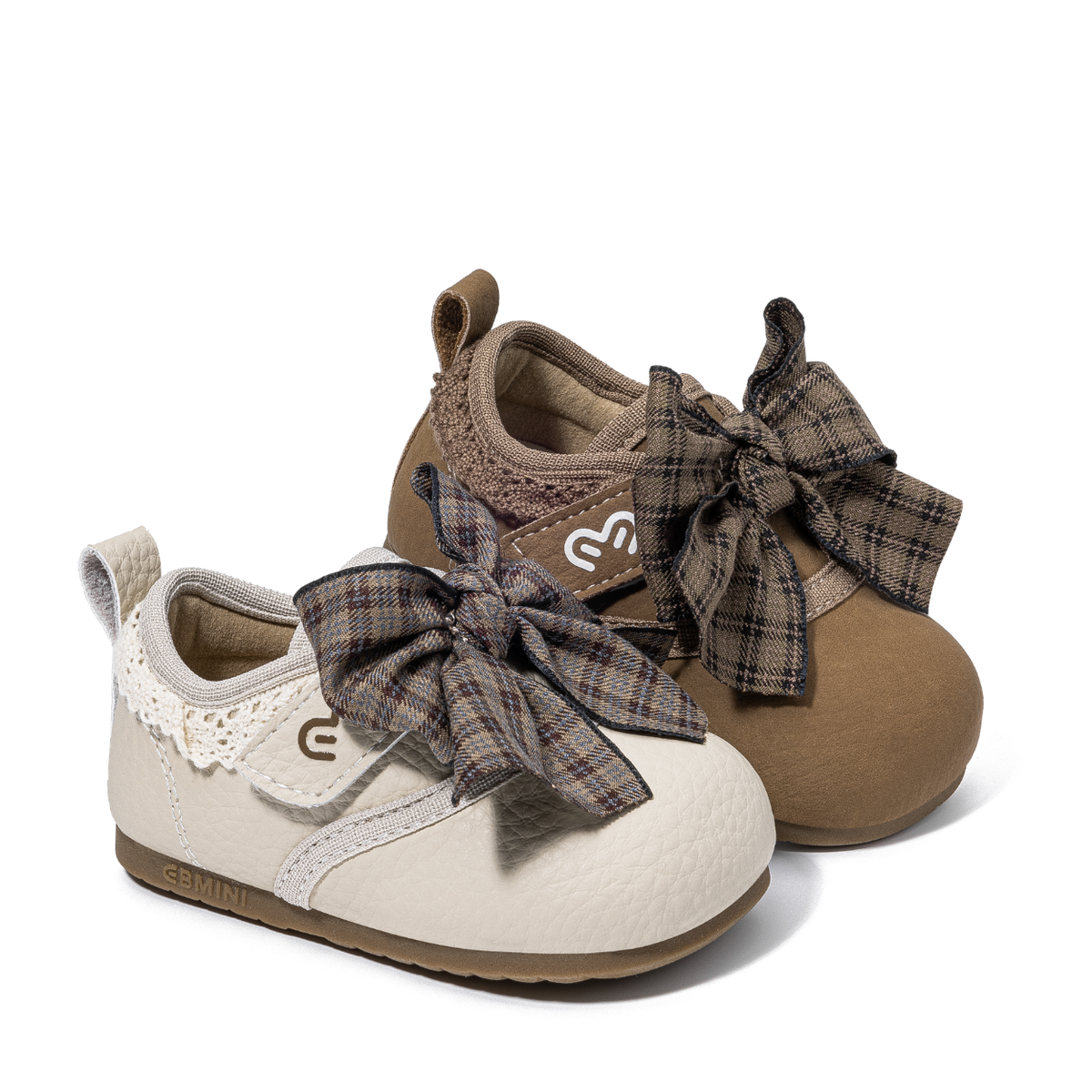 Puffkin - Barefoot Bow Sneaker Soft Sole - Toddler Girls